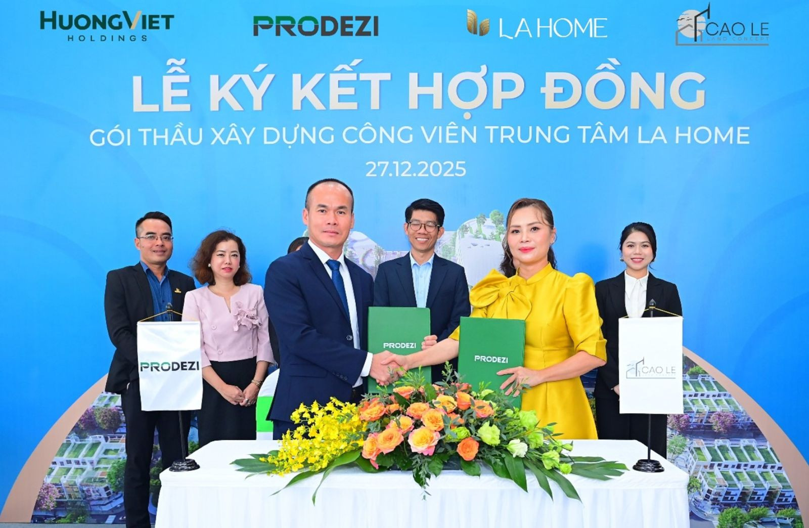 Chủ đầu tư khu đô thị LA Home ký kết gói thầu xây dựng công viên trung tâm